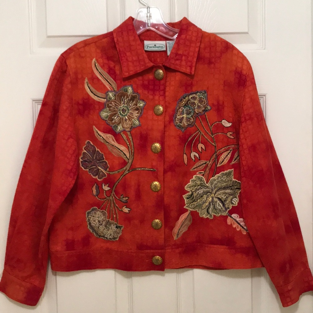 Orange Patchington Jacket! Ps Bust 41” Gorgeous! - image 1